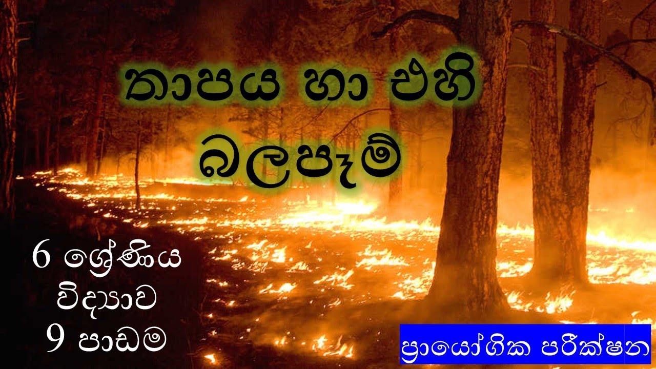 Grade 6 Science 9th Lesson තාපය හා එහි බලපෑම් Heat and Its Effects |  - 2021.06.16