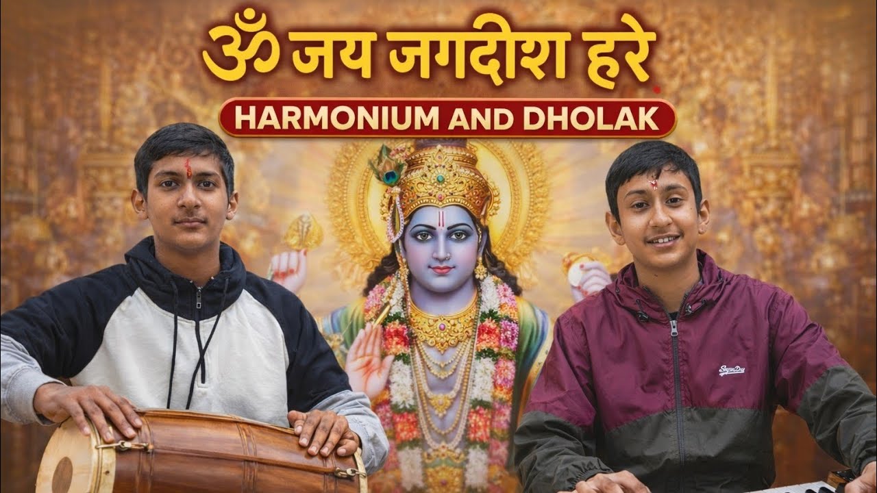 🕉️ॐ जय जगदीश हरे 🙏 Harmonium & Dholak Aarti |🌸🌺🙏 Soulful Vishnu Bhajan