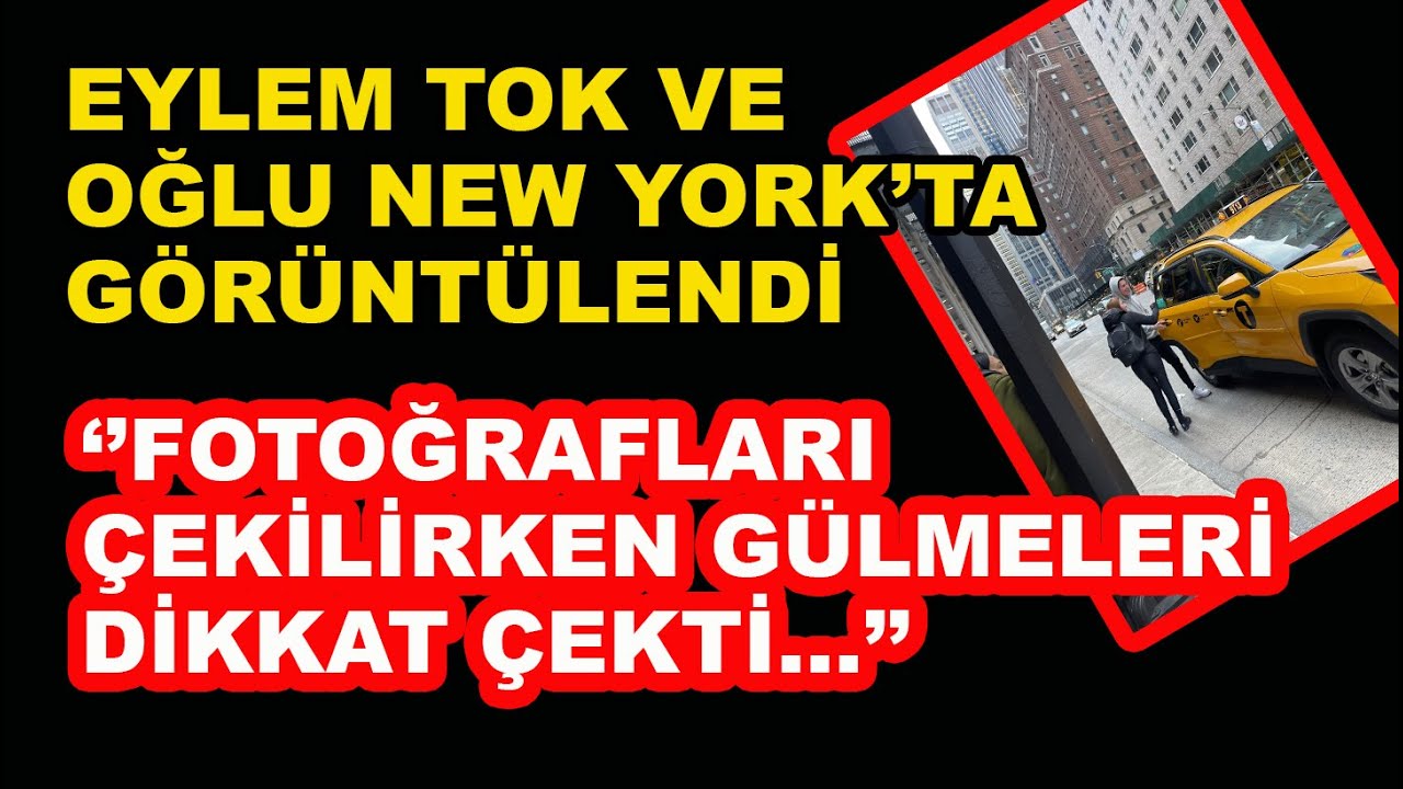 ABD'ye ka&ccedil;an yazar Eylem Tok ve oğlu, New York'da b&ouml;yle g&ouml;r&uuml;nt&uuml;lendi