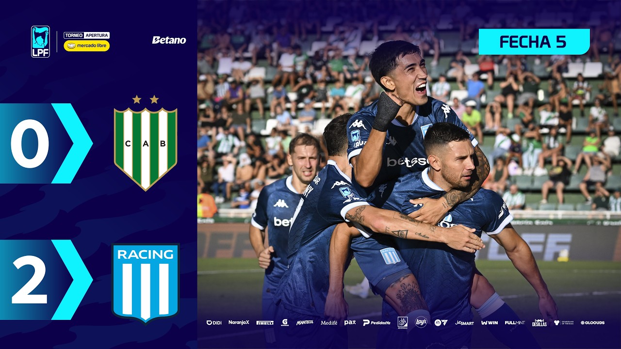 BANFIELD 0 - 2 RACING | Resumen del partido | #TorneoMercadoLibre 2026 🏆