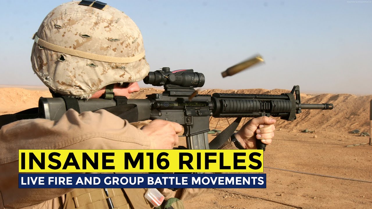 The Insane Techniques US Elite Soldiers Using M16 Rifles to Live Fire And Group Battle Movements