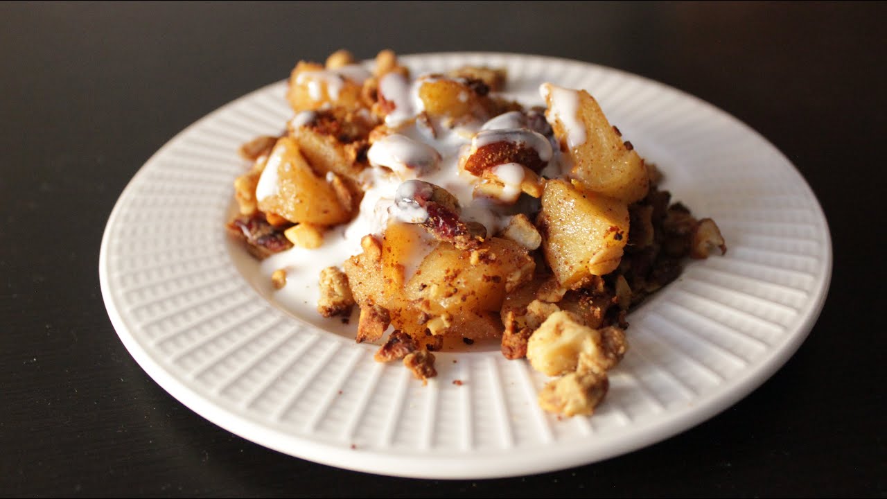 Crumble de manzana saludable sin horno
