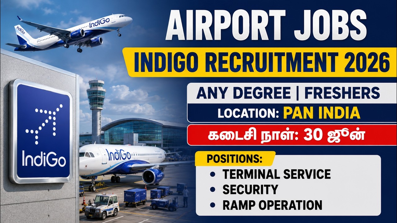 Airport Jobs 2026 ✈️ IndiGo Hiring Freshers & Experienced | Any Degree Eligible | Last Date 30 June