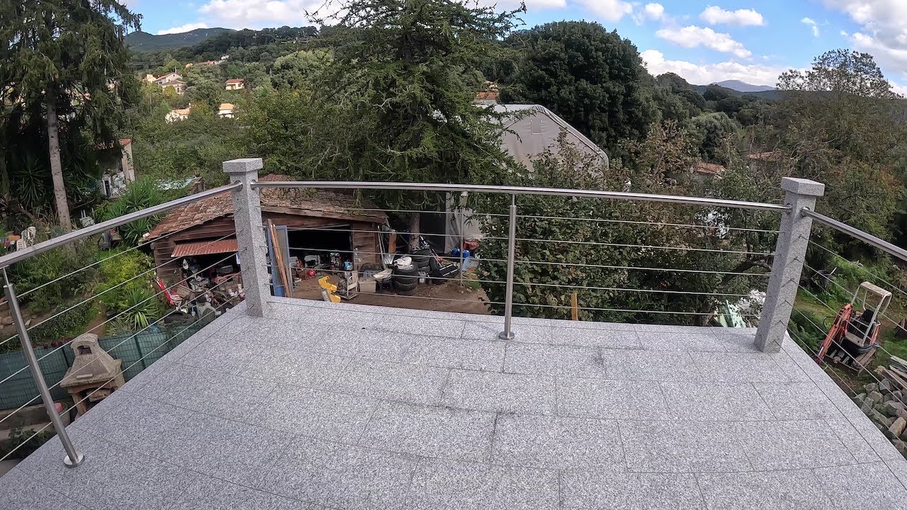 Pose d'un garde corps Inox