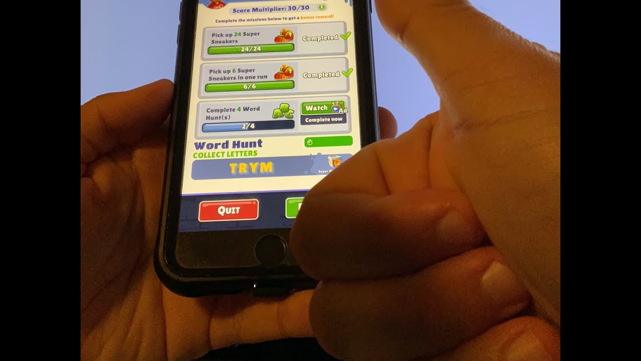 Passing 100 million points on Subway Surfers lol