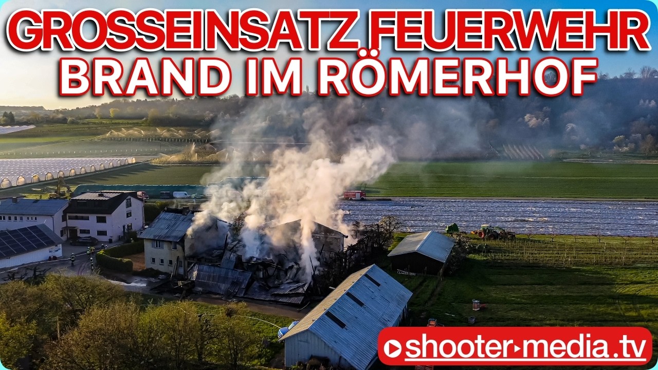🔥🔥 GROSSBRAND AUF LANDWIRTSCHAFTLICHEN ANWESEN 🔥🔥 | Großeinsatz im Römerhof