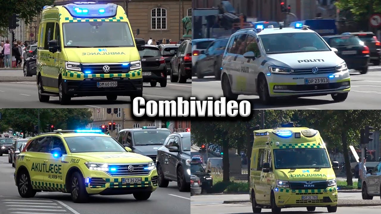 Combivideo Ambulance og Politi i udrykning | Ambulance and Police in Emergency