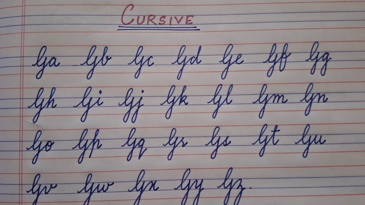 Two letter words/A to Z cursive writing/English writing.