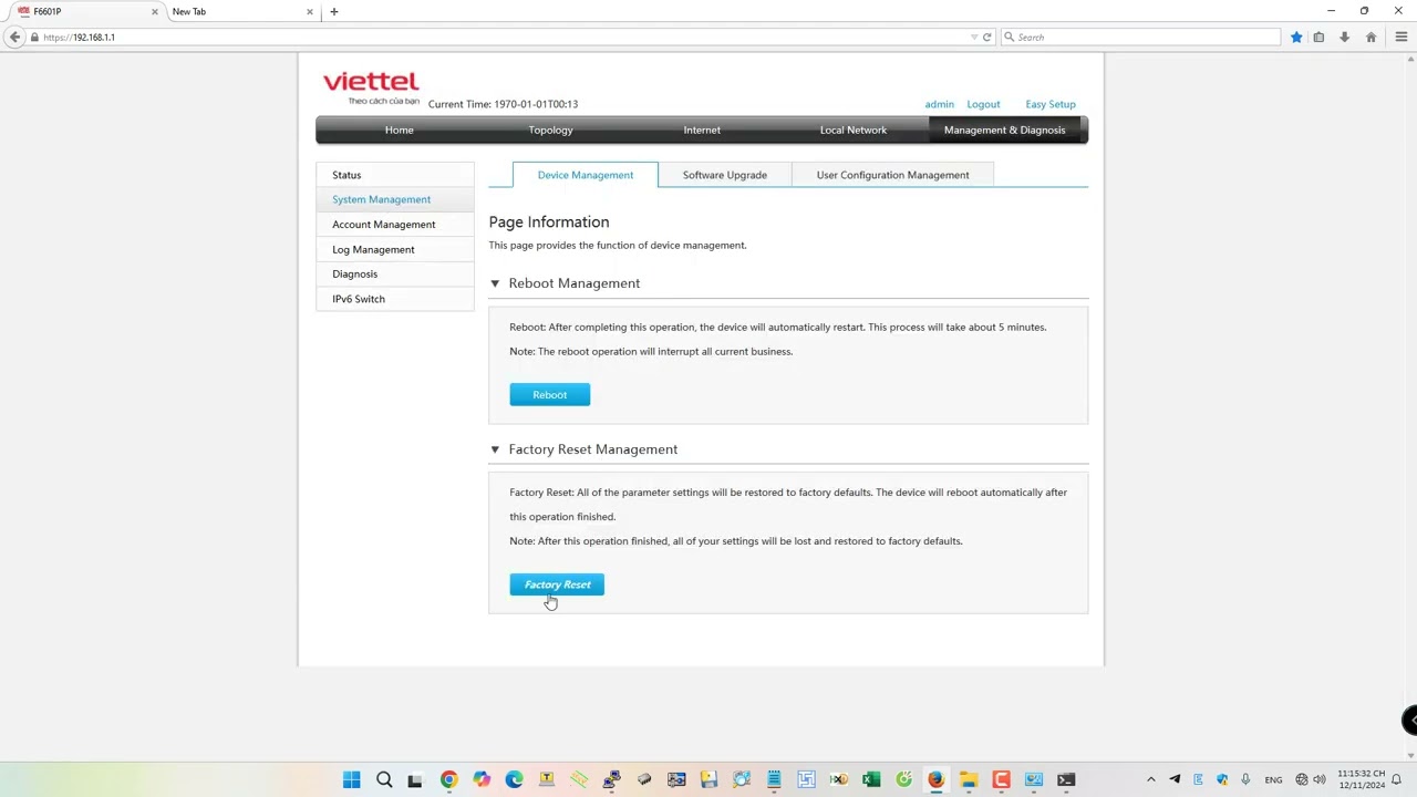 Unlock và Bridge modem F6601P VIETTEL