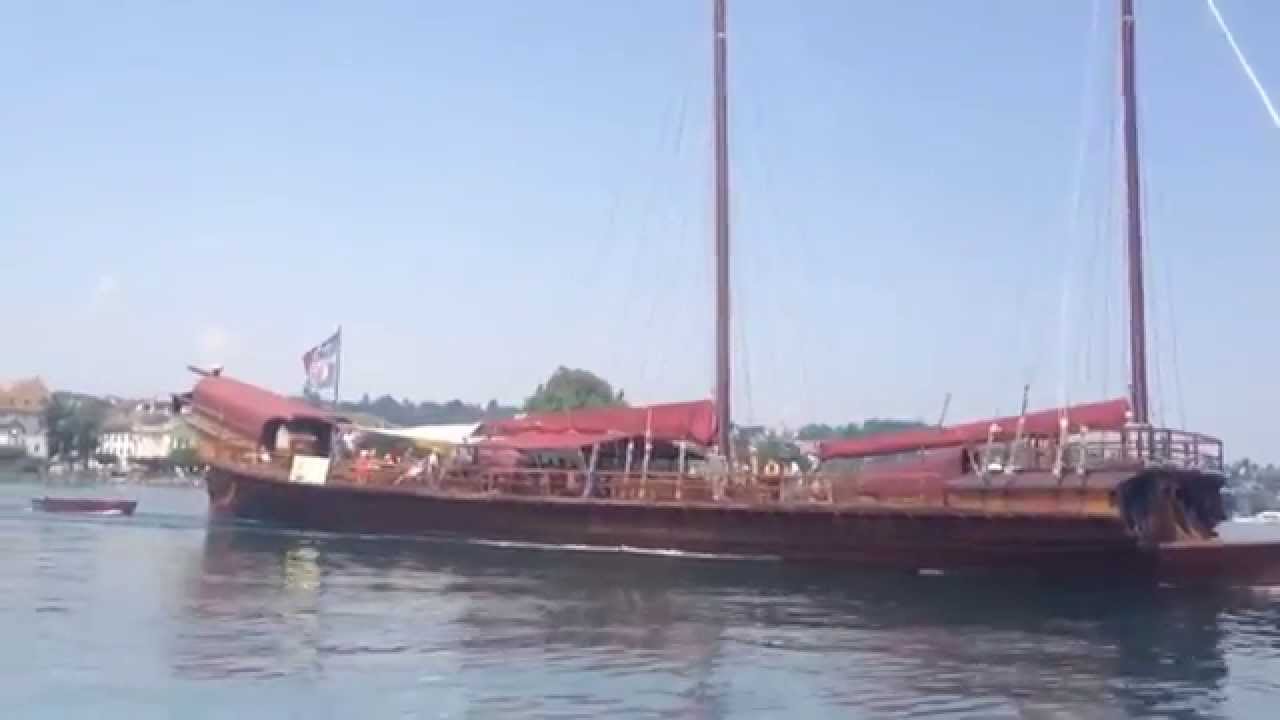 R&eacute;cup&eacute;rer la drisse de Spinnaker &agrave; la grue du port de Morges