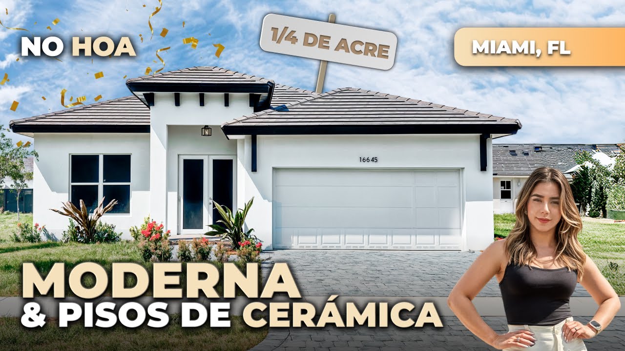 Casas MODERNAS en MIAMI, Dade 🌴: Sin Asociación, con Mucho TERRENO y Acabados de LUJO 🤩.