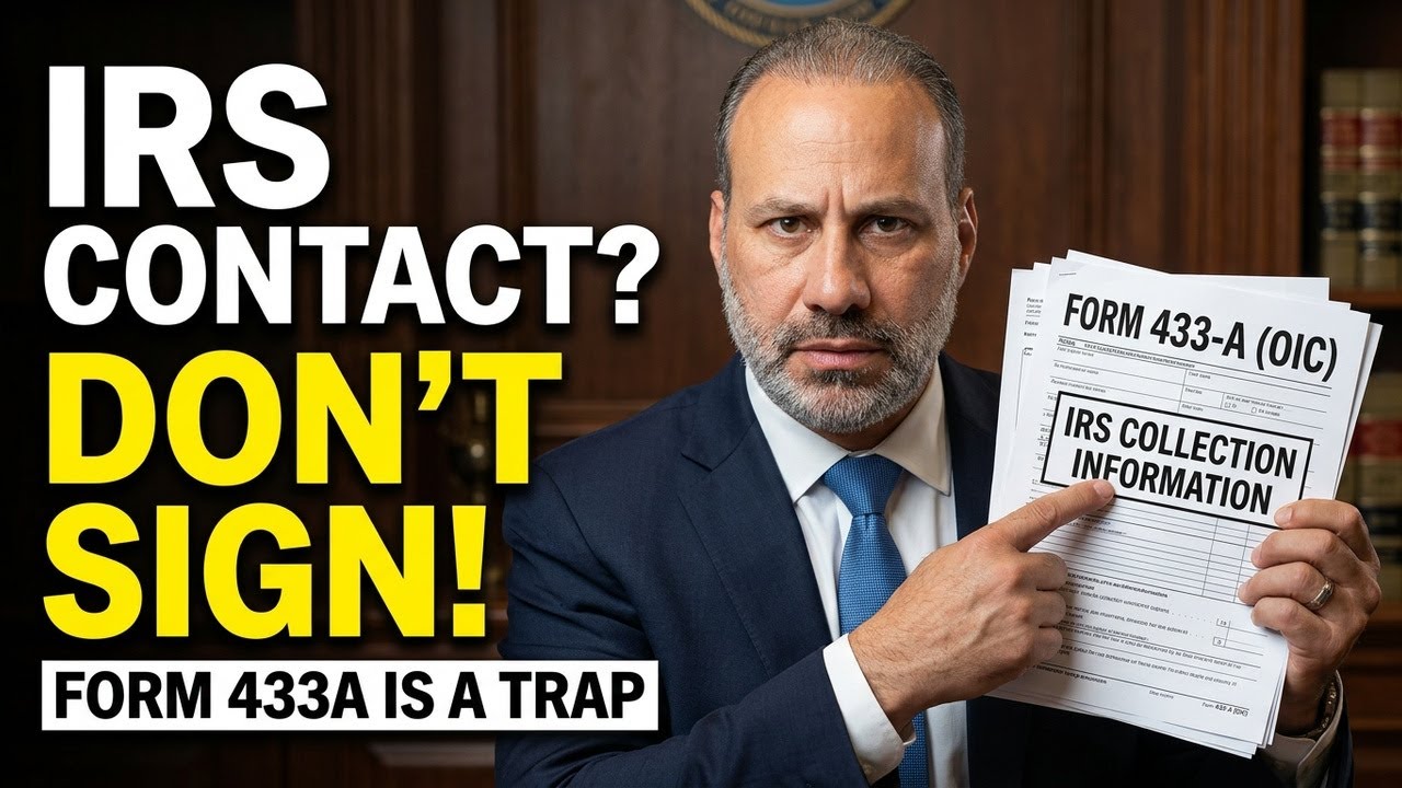 IRS Revenue Officer Contacted You? Don't Fill Out Form 433-A Without Watching This