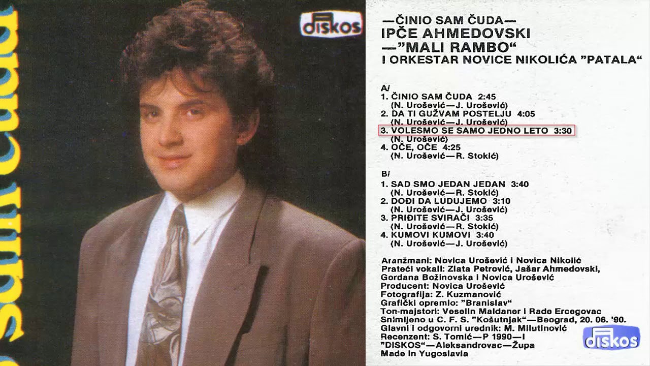 Ipce Ahmedovski - Volesmo se samo jedno leto - (Audio 1990)