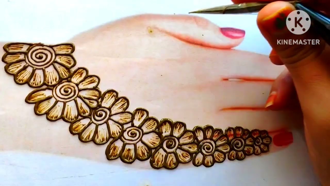 Simple beautiful latest mandala mahendi disign ll easy arabic mahendi disign 