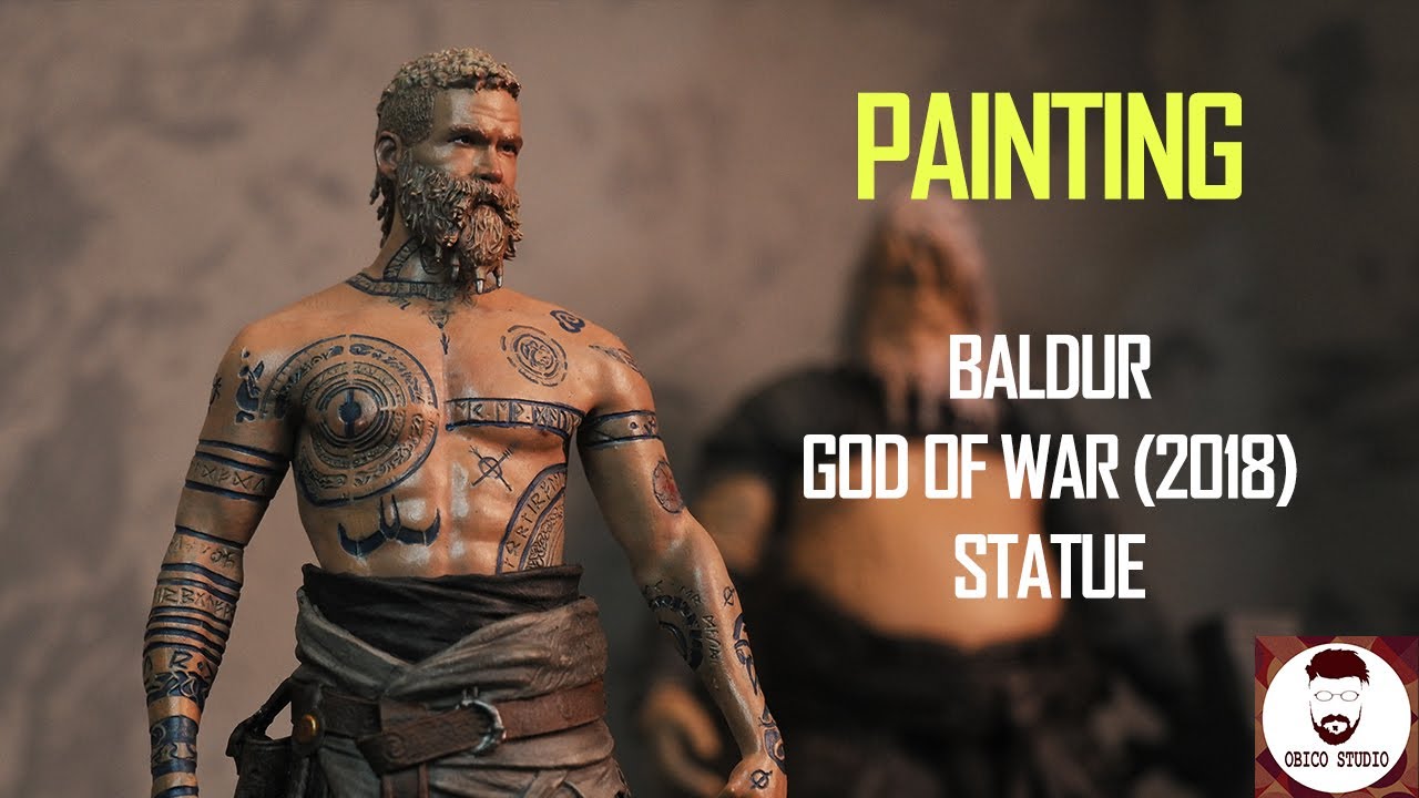 Painting Custom Baldur God of War (2018) - Statue 1/10 Scale #art
