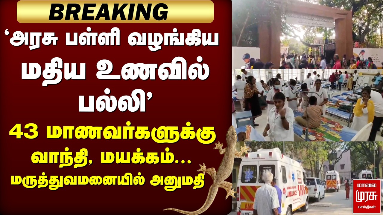 'அரசு பள்ளி வழங்கிய மதிய உணவில் பல்லி' | Students hospitalised