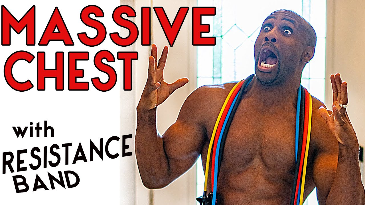 WORKOUT TO BUILD A MASSIVE CHEST WITH RESISTANCE BAND AT HOME