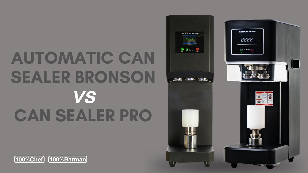 Diferencies between automatic Can Sealer Bronson VS Can Sealer Pro