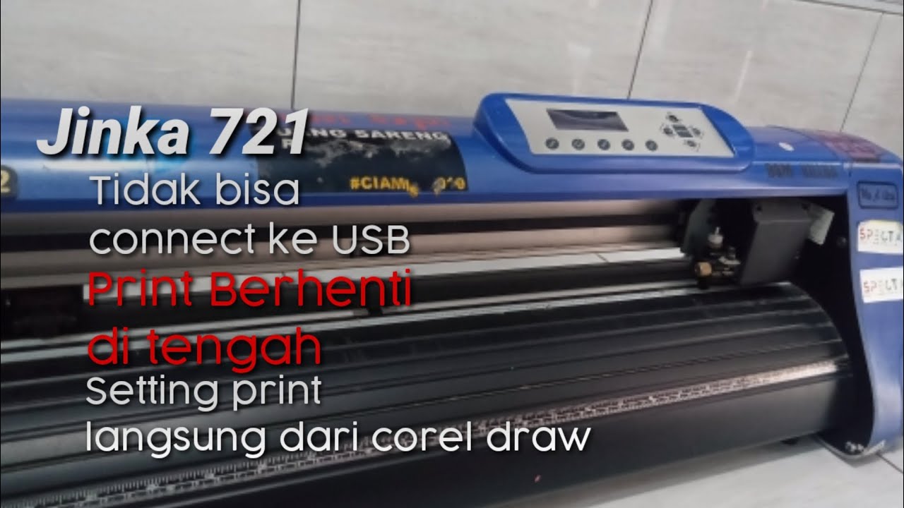 cara cepat mengatasi port USB mesin cutting jinka 721 tidak terbaca di leptop/pc