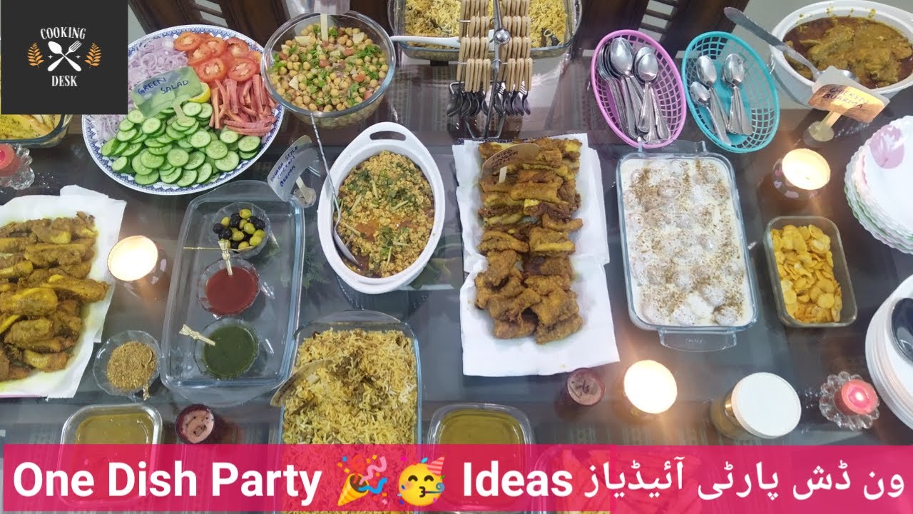 One Dish Party Ideas | One Dish Food Party Ideas and Table arrangement by Cooking Desk | Best Dawat