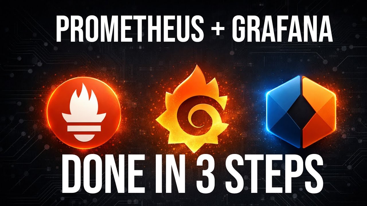 Beginner installs Prometheus and Grafana in container - 3 Steps only !