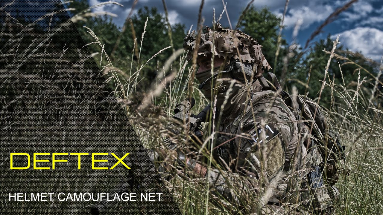 DEFTEX HELMET CAMOUFLAGE NET - LASERCUT HELMTARNNETZ