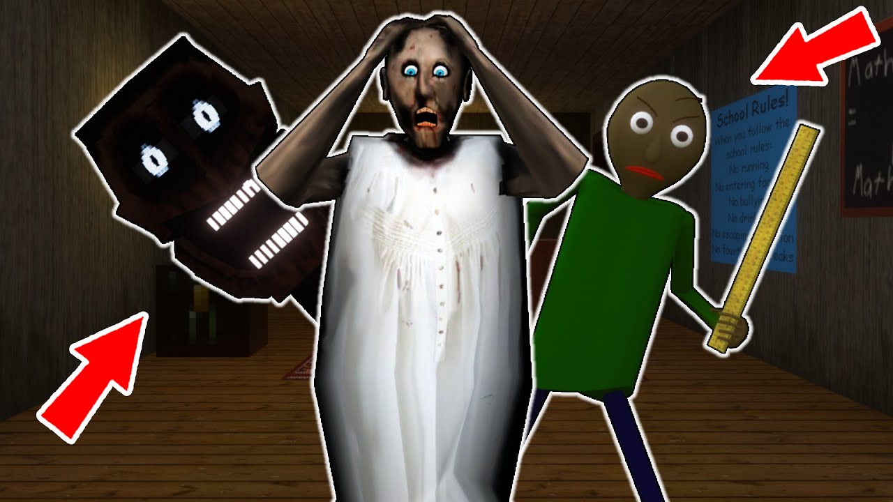 Granny vs Mimic (minecraft) vs Baldi vs Joke - funny horror animation (p.208)