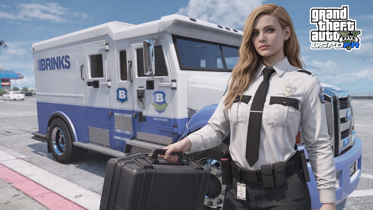 Gta 5 Let's Go To Work As BRINKS Security Money Transport Services/Jobs!