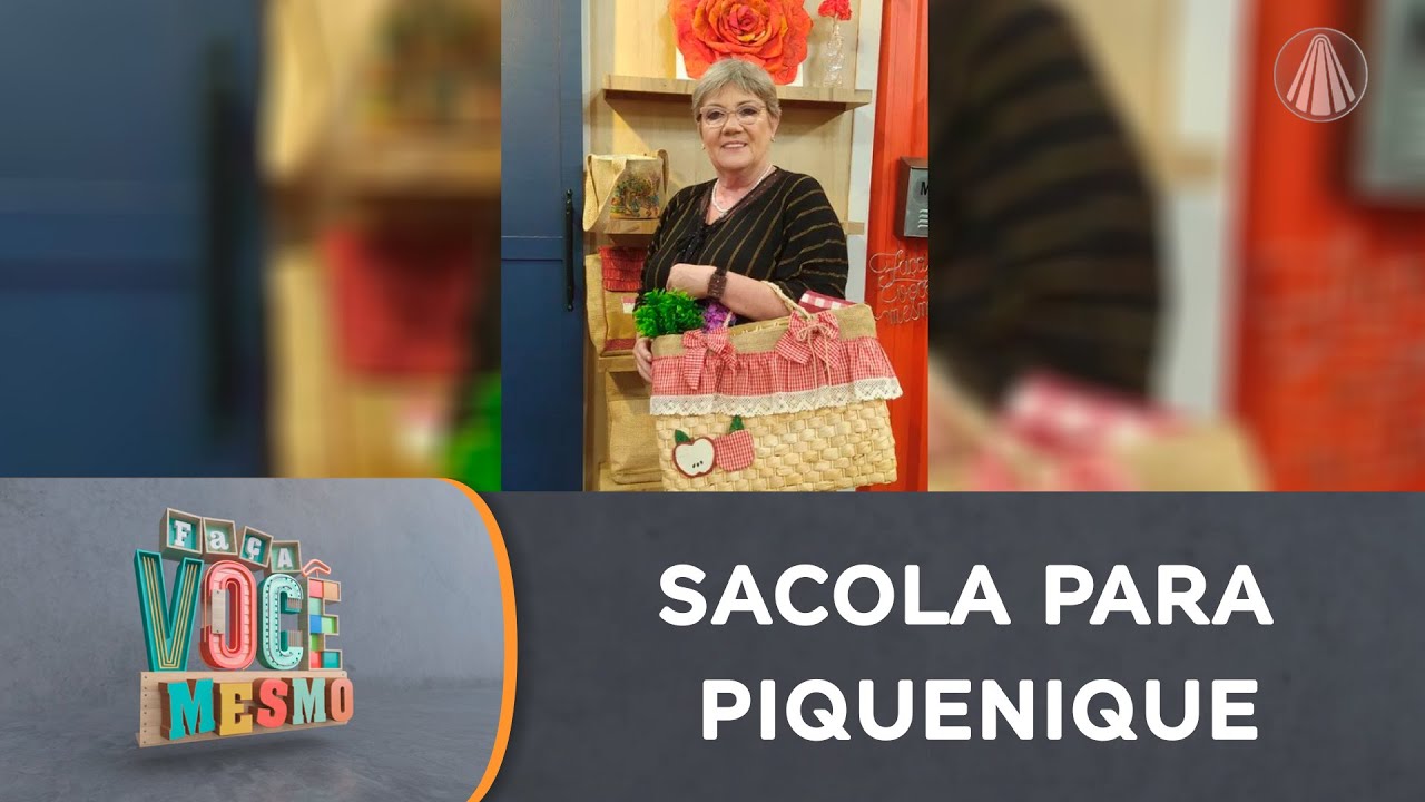 Aprenda a confeccionar uma sacola para piquenique em costura criativa!