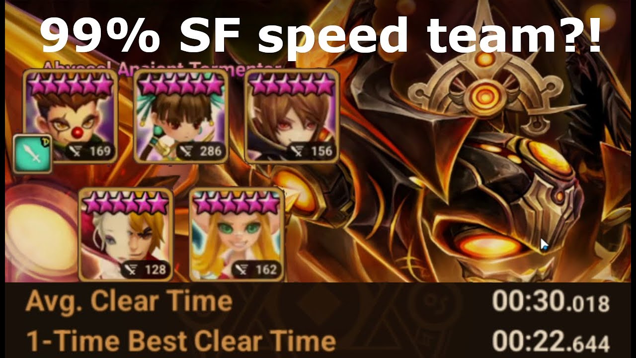 Summoners war Steel Fortress Abyss Hard Speed team 33avg. Finally 99% Safe!!