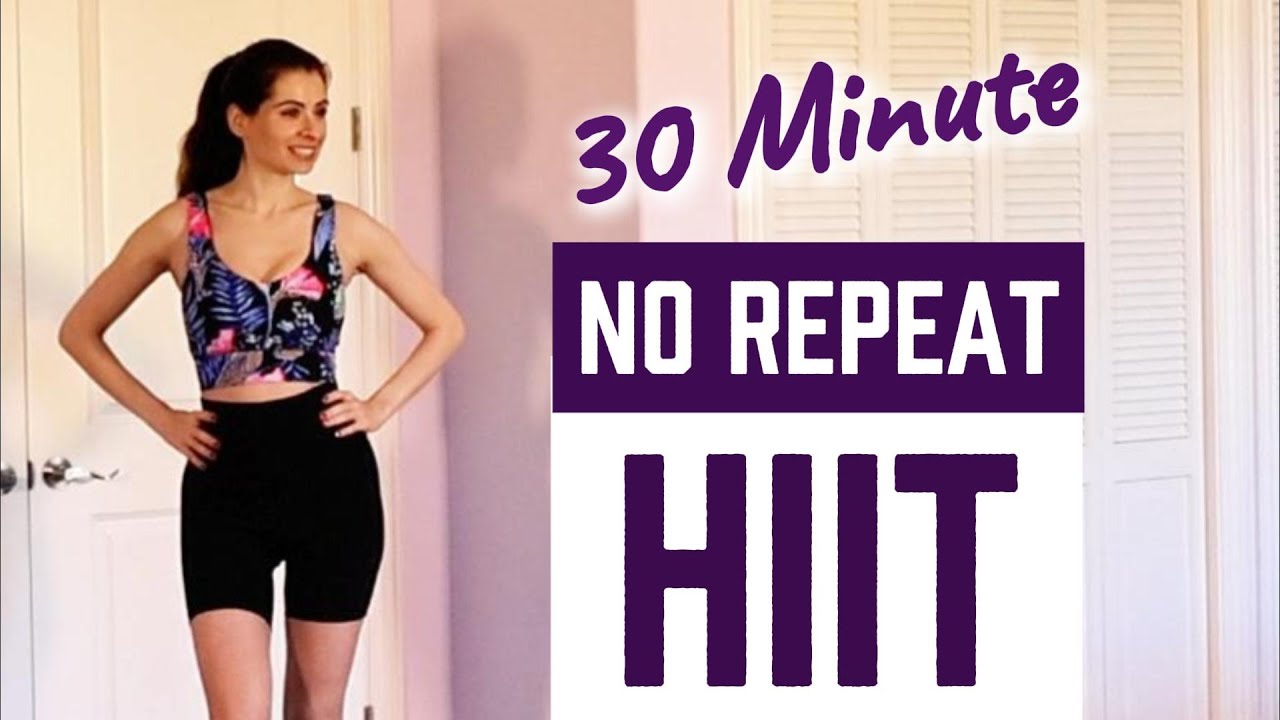 30 Minute Full Body HIIT Calorie Burn (No Repeat, No Equipment)