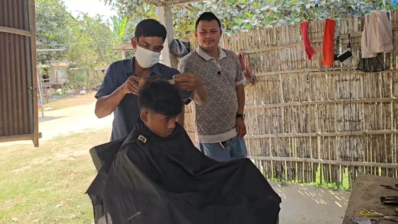 នាំក្មួយ សា មកកាត់ សក់ អាណិតក្មួយទៅធ្វើសំណង់ដើម្បីក្រពះ