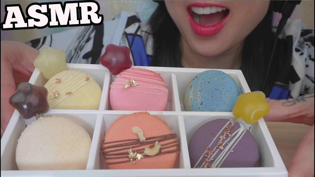 ASMR DELICATE MACARON (SOFT RELAXING EATING SOUNDS) LIGHT WHISPERS | SAS-ASMR
