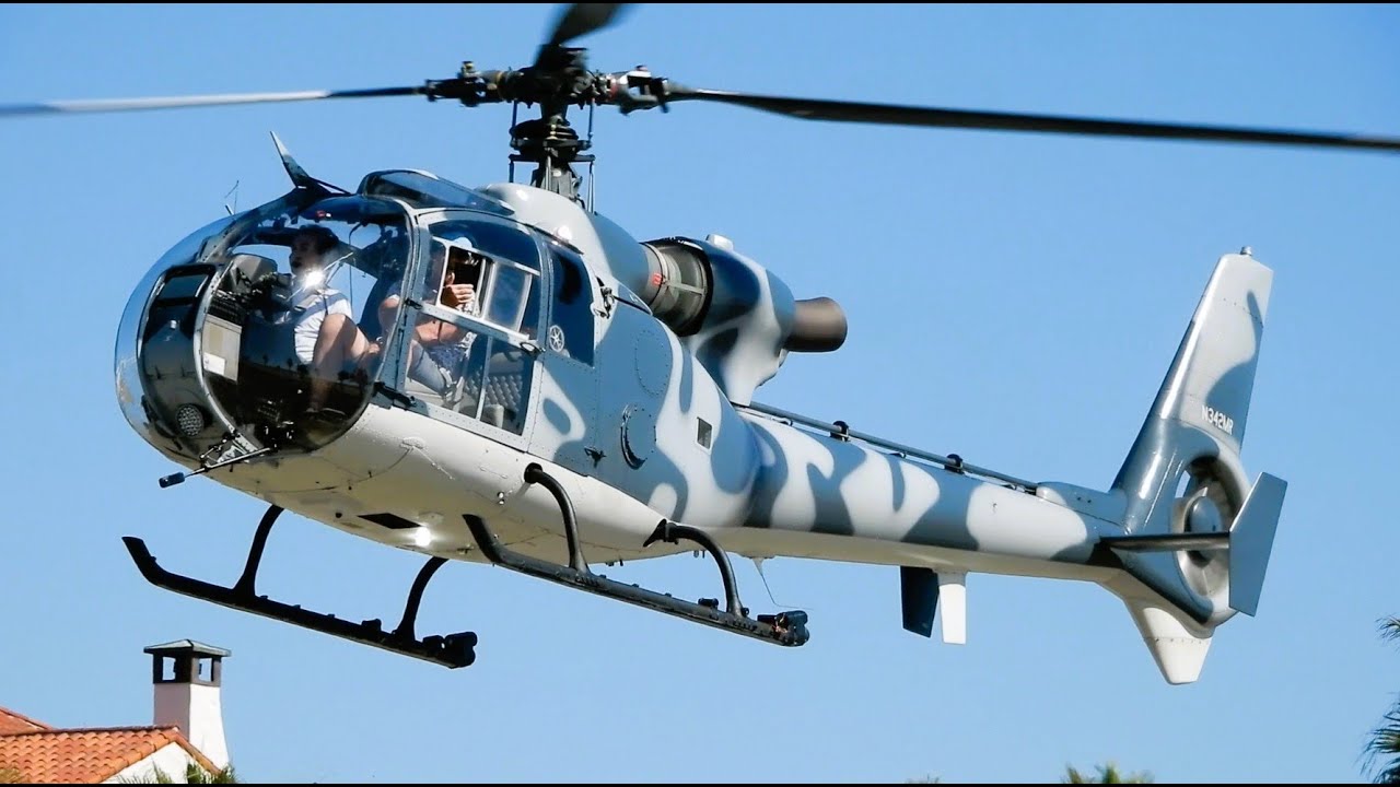 3 Gazelle Helicopters Landing & Takeoff CARS N’ COPTERS Huntington Beach, CA