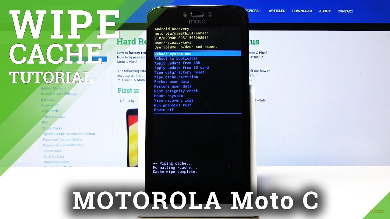 How to Wipe Cache in MOTOROLA Moto C XT1757 - Reset Cache Files