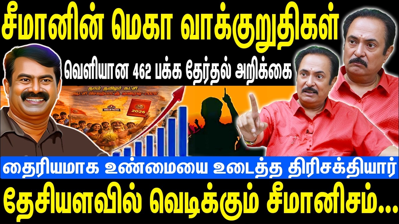 சீமானின் மெகா வாக்குறுதிகள் | வெளியான 462 பக்க தேர்தல் அறிக்கை | Seeman | NTK | Thirisakthiyar