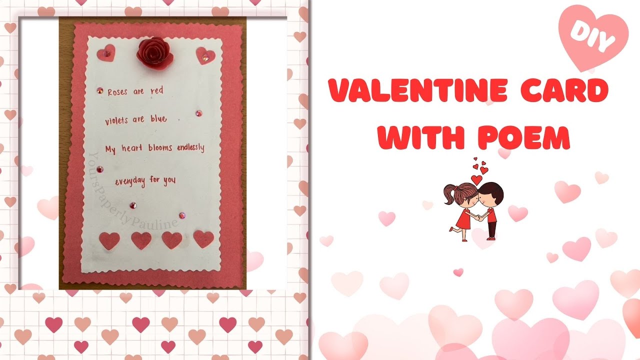 DIY Card Roses Are Red Violets are Blue Poem Do It Yourself Card