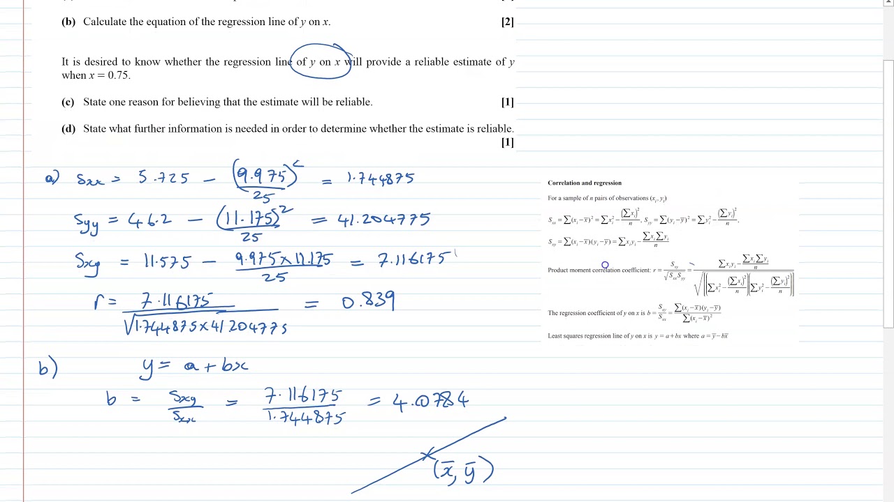 OCR A Further Maths Statistics 2019 question 1 and 2