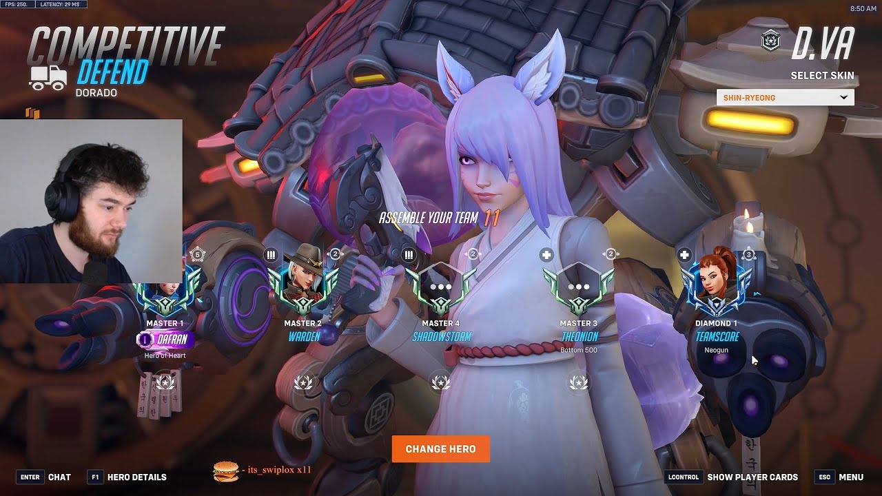 17K урона! DAFRAN D.VA, геймплей Overwatch 2, 20 сезон, топ-500