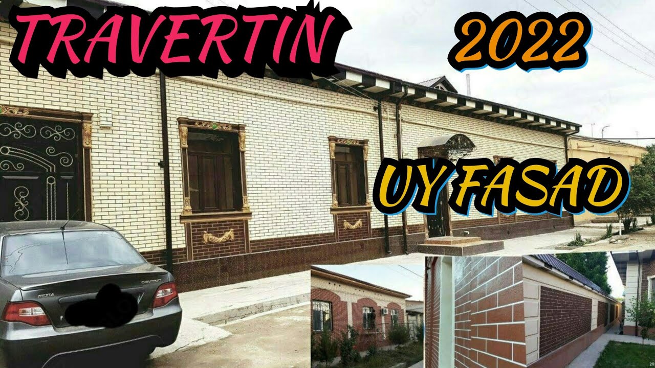 TRAVERTIN YANGI UY FASADRLAR 2022