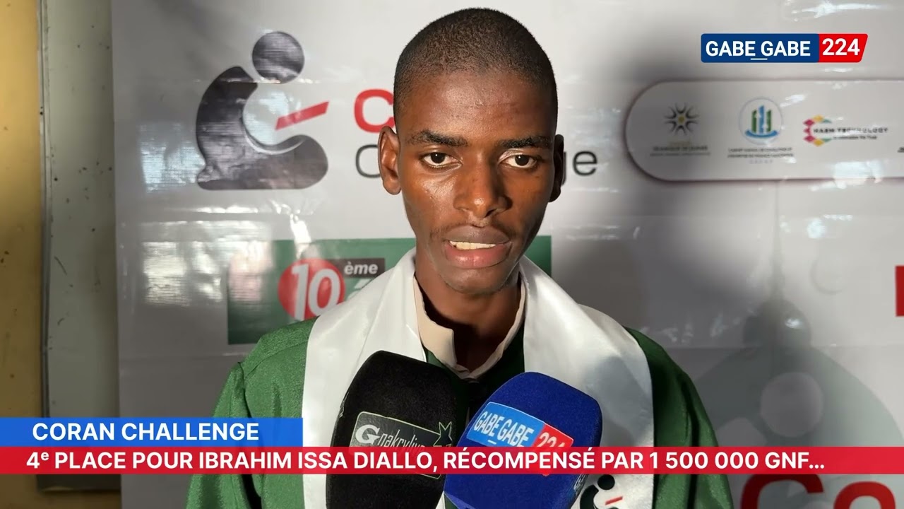 Classé 4ᵉ à la 10ᵉ édition du Coran Challenge, Ibrahim Issa Diallo repart avec une récompense de 1