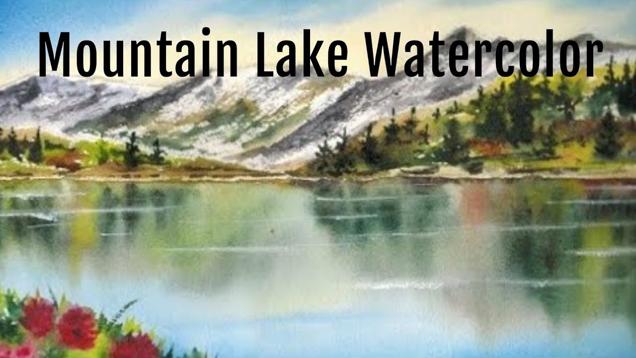 Mountain lake watercolor tutorial - Acquerello lago di montagna riflessi sull'acqua tutorial