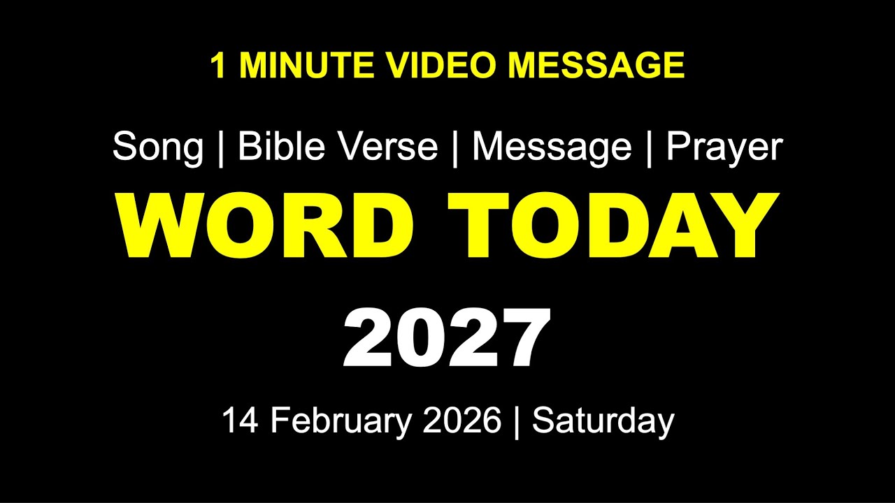 Word Today-2027 | Bro RSV | One-Minute Video Message (Malayalam) | 14 February 2026