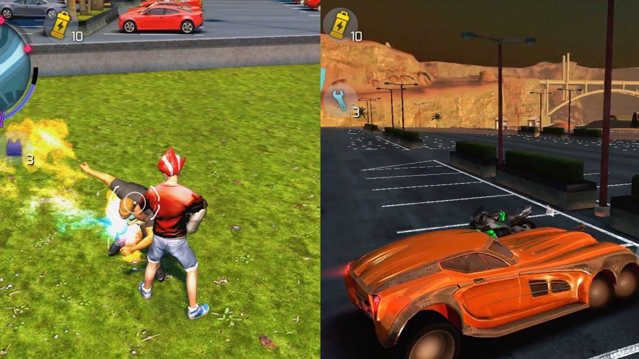 Usando el lanzallamas nv 3 y luego robo un auto de alto valor en Gangstar Vegas