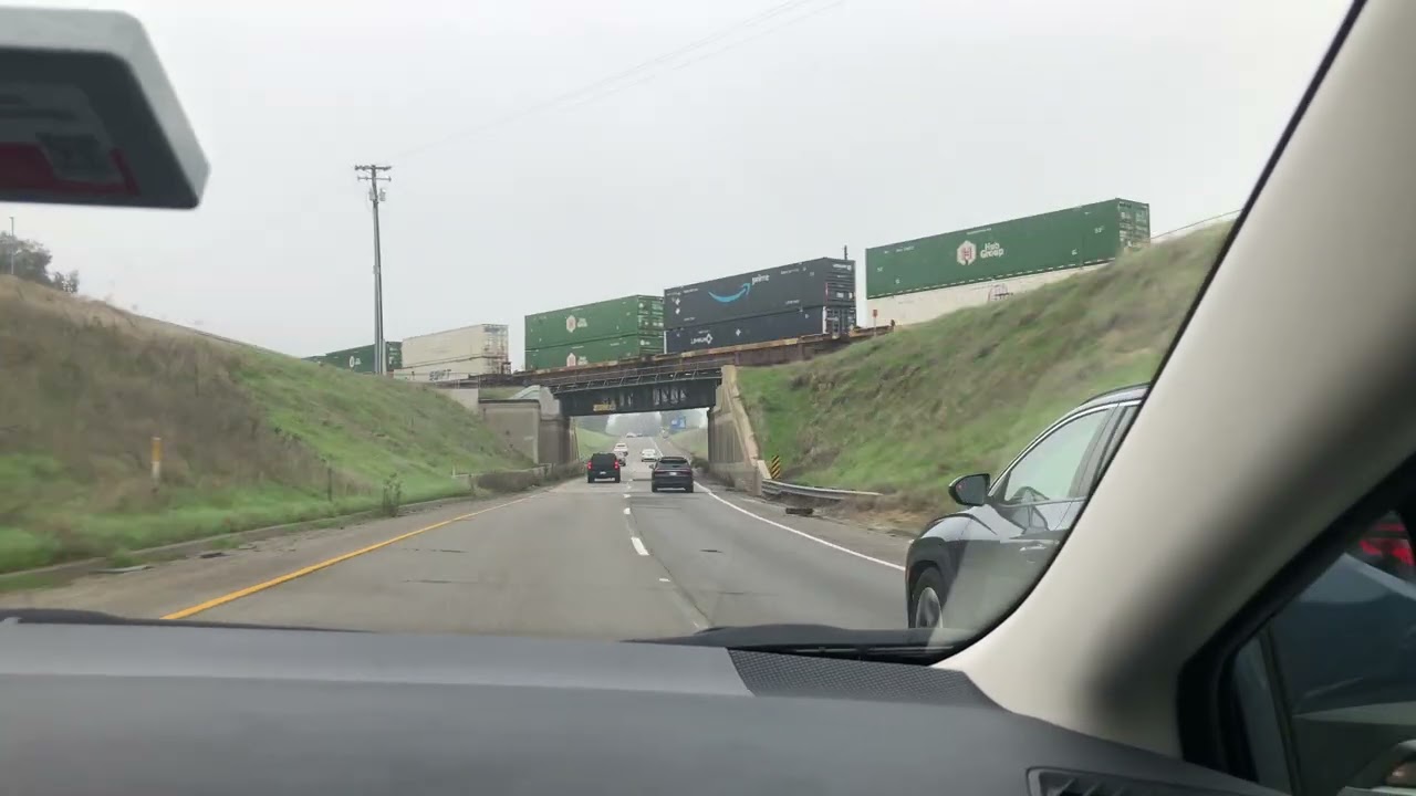 Union Pacific and BNSF trains with international stack train chase in CA 11/22/25 to 11/28/25