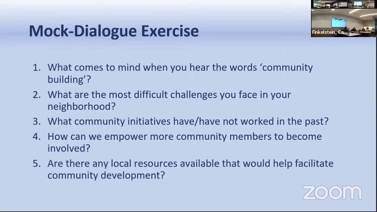 Engaging Community Members in Action Oriented Dialogue