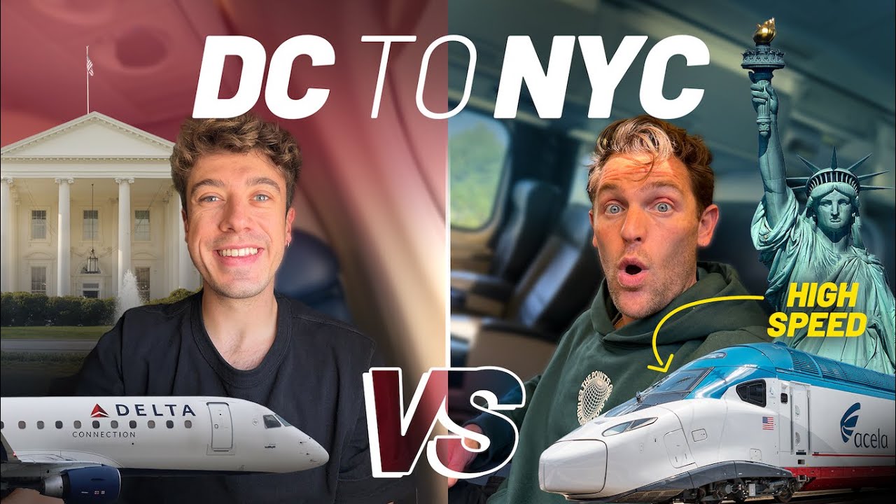 America's Premier HIGH-SPEED TRAIN vs Delta Air Lines | DC to NYC Race