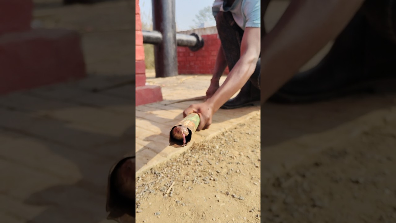 पाइप में से निकला  खतरनाक कोबरा 😱  