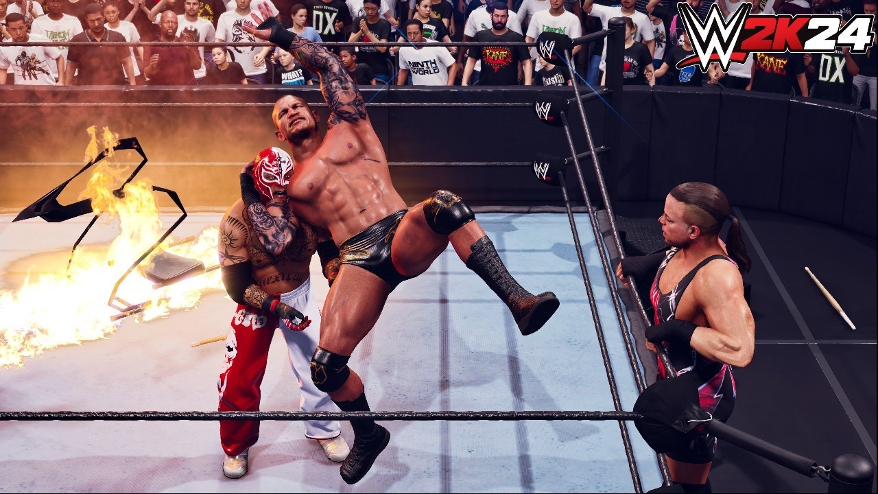 WWE 2k24 - Рэнди Ортон против Рея Мистерио и Роба Ван Дама: Матч с гандикапом на Smackdown