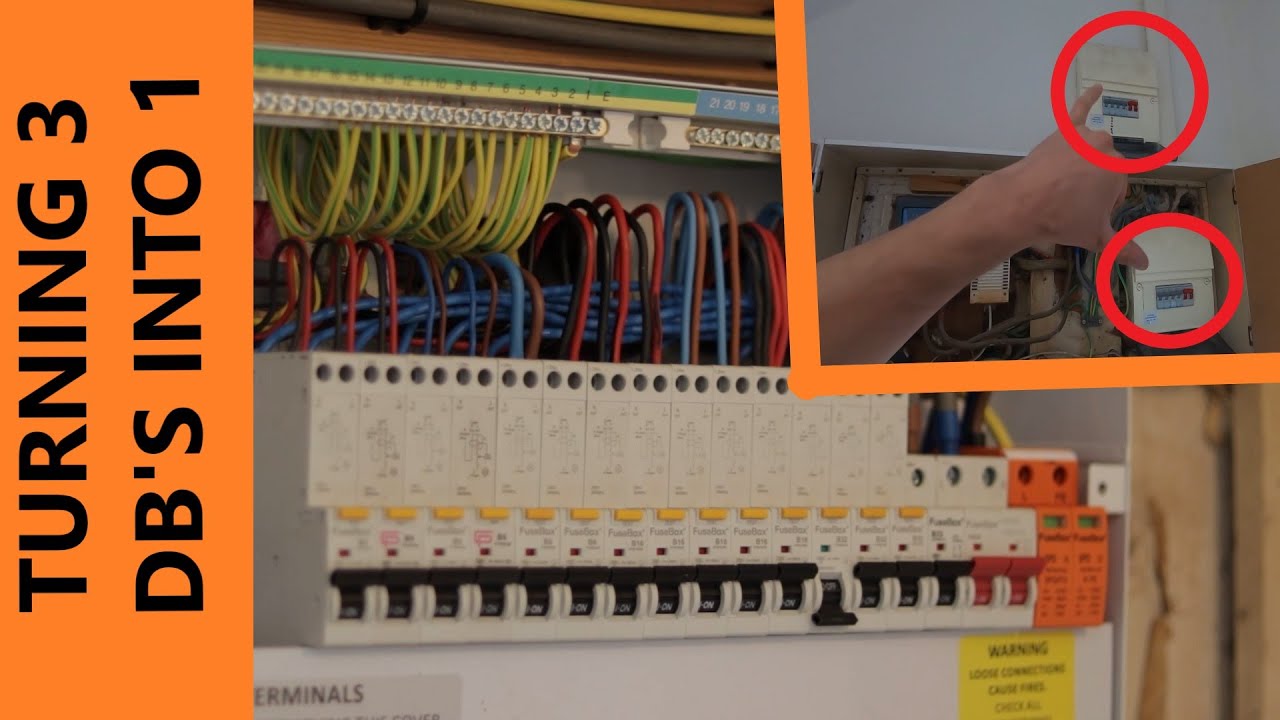 Turning 3 consumer units into 1 big board.